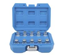 Juego de llaves de vaso para tuercas de rueda, 10 piezas Juego de llaves de tuercas de bloqueo de ruedas Kit antirrobo de instalación de extractor