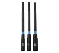 Juego de llaves de vaso profundas, llave de vaso de extensión de 150 mm, 3 piezas de 6/8/10 mm, enchufes de alcance extra largo para trabajos automotrices y mecánicos