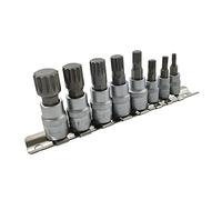 Juego de llaves de vaso Spline 8 piezas de 12 puntas triples cuadradas 1/4 y 3/8 Drive M4-M16