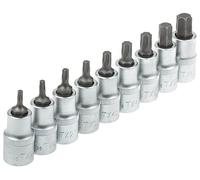 Juego de llaves de vaso Torx (12,5 mm, 9 piezas)
