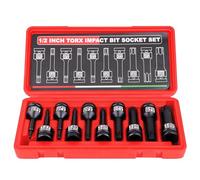 Juego De Llaves De Vaso Torx De Impacto De 1/2 Pulgada, 10 Piezas T25 - T80 Drive Impact Torx Bit Socket Set Para Bricolaje Hogar Coche Bicicleta ReparacióN Hogar Herramientas