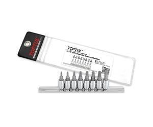 Juego de llaves de vaso TORX TOPTUL 1/4 pulgada 8 Pieza T8, T10, T15, T20, T25, T27, T30, T40
