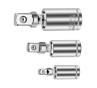 Juego de llaves de vaso universales de 1/4 3/8 1/2 pulgadas, paquete de tres unidades, acero 40Cr de alta durabilidad, ideal para reparación y mantenimiento de automóviles, adaptador de enchufe de