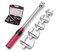Juego de llaves dinamométricas mini divididas, llave dinamométrica HVAC de 10-80 Nm con 5 cabezales fijos de extremo abierto, llave dinamométrica de extremo abierto de 17/22/26/29/32 mm para