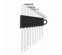 Juego de Llaves en Forma de Estrella en L, 9 Uds., Diseño Fuerte y Cómodo con Cabezal de Seguridad para Entusiastas del Bricolaje, Tamaño del Material