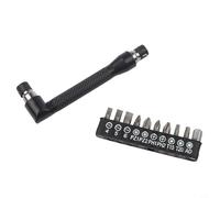 Juego de llaves gruesas y mango de destornillador con mango ergonómico para un agarre seguro y un control mejorado cuando se trabaja en áreas reducidas (11 piezas)