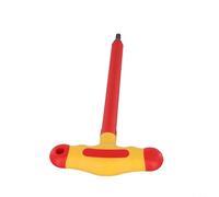 Juego de llaves hexagonales aisladas con mango en T para -T40, herramienta de electricista resistente al voltaje certificada VDE de 1000 V, aleación de acero con mango aislado TPE de doble color (T40)