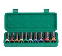 Juego de llaves hexagonales métricas, 1/2 pulgada, extensiones de enchufe hexagonal hueco para bricolaje, maquinaria y reparaciones generales (LX-141) (B)