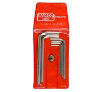 Bahco Juego de llaves hexagonales 1998M/8T anguladas – 2–8 mm, niqueladas, 8 piezas