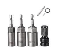 Juego de llaves hexagonales resistentes de 8/14/10/17/12/19 mm, adecuado para compatibilidad con taladros eléctricos, herramienta de enfriamiento de alta frecuencia, adaptador de enchufe hexagonal de