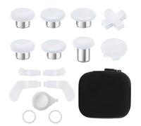 Juego de llaves magnéticas de repuesto para Xbox Elite Controller Serie 2, incluye 6 joysticks, 4 remos, 2 almohadillas en D, 1 herramienta de ajuste (blanco)