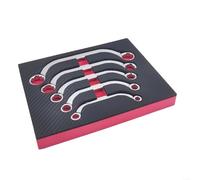 Juego de llaves métricas de media luna de 12 piezas diseñadas para su uso donde las llaves estándar no pueden adaptarse a configuraciones de extremo de caja de 8 mm a 22 mm