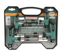 Juego de llaves perfil T, 8 pzas.