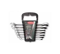 Juego de llaves planas con ojo - ROCKFORCE - RF-51072 - 7 piezas (8-19 mm) - Acero Cromo-Vanadio CrV - Doble funcionalidad