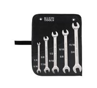 Juego de llaves SAE de extremo abierto 68450 Klein Tools de 5 piezas con bolsa rodante