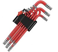 Juego de llaves TORX inviolables acodadas en L T10 a T50, 9 piezas