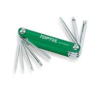 Juego de llaves TORX TOPTUL 8-IN-1 (T9, T10, T15, T20, T25, T27, T30, T40)