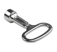 Juego de llaves triangulares internas para válvula de agua, caja de gas y eléctrica, cerradura de puerta de ascensor - llave de grifo de aleación de zinc con agujero para llavero, 2 piezas (S: 52 × 38