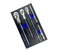 Juego De Llaves Trinquete Usos Múltiples Diseño Cabeza Flexible Incluye Varilla Extensión Mecánica Herramienta Esencial Para Reparación Vehículos En Espacios Reducidos Herramienta