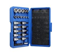 Juego de llaves Vaso 29 Unids/set Hexagonal Torx Enchufes Estrella Y Juego Brocas Macho/hembra Herramienta Mano Torque Enchufe Estrella Herramienta Reparación Automóviles