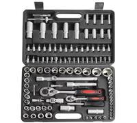 Juego de llaves Vaso Juego Llave Tubo Trinquete 108 Uds. Juegos Reparación Automóviles Llave Dinamométrica Trinquete Kit Combinado Trinquete Puntas Destornillador Herramienta Mano