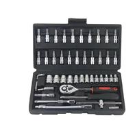 Juego de llaves Vaso Kit Herramientas Reparación Automóviles 46 Unids/set Juego Enchufes Llave Dinamométrica Trinquete Para Combo Conjunto Herramientas Reparación Automóviles Mano