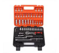 Juego de llaves Vaso Kit Reparación Con Manga 53 Uds. Juego Enchufes Llave Dinamométrica Trinquete Para Combo Mantenimiento Vehículos Kit El Hogar Herramientas Manuales