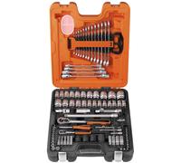 Juego De Llaves Y Enchufes Bahco S87+7 De 94 Métricos Y AF 1/4 Y 1/2 Pulgadas