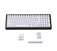 Juego de llaves YMDK 96 84 ANSI ISO de perfil OEM PBT grueso para teclado mecánico Cherry MX YMD96 RS96 KBD75 YMD75 FC980M blanco