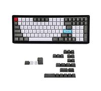 Juego de llaves YMDK 96 84 ANSI ISO perfil OEM PBT grueso para teclado mecánico Cherry MX YMD96 RS96 KBD75 YMD75 FC980M (solo teclado) Blanco gris rojo 125 teclas