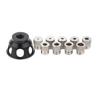 Juego de localizador vertical de perforación de madera de 2 a 10 mm, mangas de taladro de aluminio, guía de taladro de precisión para ebanistería y carpintería, herramienta de alineación de