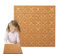Juego De Lógica - 14,7 X 14,7 X 0,8 Cm, Conjuntos de Madera Natural, Desarrollo de Habilidades Cognitivas Interactivas | Resolución De Problemas Esenciales De La Clase Preescolar Estrateg