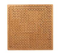 Juego De Lógica - 14,7 X 14,7 X 0,8 Cm, Conjuntos de Madera Natural, Desarrollo de Habilidades Cognitivas Interactivas | Resolución De Problemas Esenciales De La Clase Preescolar Estrateg