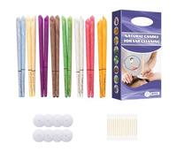 Juego de luces de cera para orejas de apicultura de varios tonos para adultos y niños, seguras, ergonómicas, uso en el hogar, cera natural para eliminar cera de vela