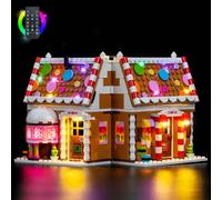 Juego de luces de mando a distancia compatible con Lego 40809 Festive Gingerbread House (no modelo), juego de iluminación LED compatible con Lego Festive Gingerbread House 40809 modelo de bloques de