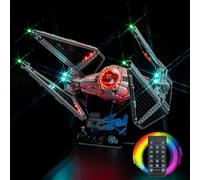 Juego de luces de mando a distancia compatible con Lego 75382 TIE Interceptor (no modelo), juego de iluminación LED compatible con Lego TIE Interceptor Juguetes creativos