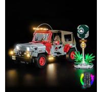 Juego de luces de mando a distancia compatible con Lego Jeep Wrangler 77984 (no modelo), juego de iluminación LED compatible con Lego 77984 Jeep Wrangler modelo de bloques de construcción