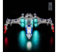 Juego de luces de mando a distancia compatible con Lego New Republic X-Wing Starfighter 75460 (no modelo), juego de iluminación LED compatible con Lego New Republic X-Wing Starfighter modelo de