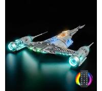 Juego de luces de mando a distancia compatible con Lego The Mandalorian's N-1 Starfighter 75442 (no modelo), juego de iluminación LED compatible con bloques de construcción Lego 75442