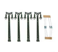 Juego de luces de mástil de metal para construcción de maquetas N 1:160