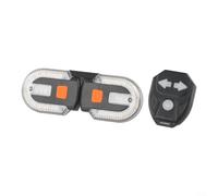 Juego de luces intermitentes de bicicleta con control remoto inalámbrico, luces delanteras LED traseras recargables por USB, IPX6 impermeable seguridad para carretera bicicleta de montaña scooter