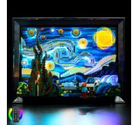 Juego de luces LED compatible con el juego de construcción Starry Night de Lego (modelo Lego no incluido), juego de luces LED DIY con control remoto para 21333 Vincent Van Gogh, luces de juguete