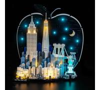Juego de luces LED compatible con Lego 21066 New York City - The Big Apple (no modelo), juego de iluminación decorativa compatible con Lego New York City - The Big Apple Bausteine modelo