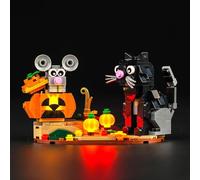 Juego de luces LED compatible con Lego 40570 Halloween Cat & Mouse (no modelo), juego de iluminación decorativa compatible con Lego Halloween gato y ratón, juguete creativo para adultos y niños