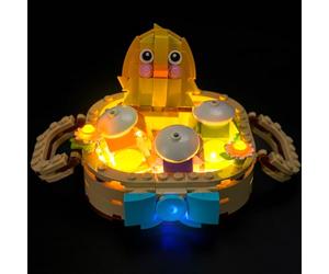 Juego de luces LED compatible con Lego 40863 Easter Egg Basket (no modelo), juego de iluminación decorativa compatible con Lego Easter Egg Basket modelo de bloques de construcción
