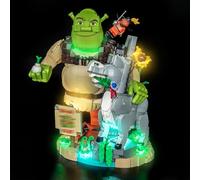 Juego de luces LED compatible con Lego 72423 Shrek, Donkey & Puss en botas (no modelo), juego de iluminación decorativa compatible con Lego Shrek, Donkey & Puss en botas, modelo de bloques de