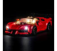 Juego de luces LED compatible con Lego 77254 Ferrari SF90 XX Stradale Sports Car (no modelo), juego de iluminación decorativa compatible con Lego Ferrari SF90 XX Stradale Sports Car Bloques de