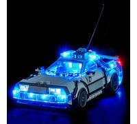 Juego de luces LED compatible con Lego 77256 Time Machine from Back to The Future (no modelo), juego de iluminación decorativa compatible con Lego Time Machine from Back to The Future Bausteine modelo