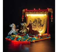 Juego de luces LED compatible con Lego 80119 Galloping Horses Canvas (no modelo), juego de iluminación decorativa compatible con Lego Galloping Horses Canvas Bloques de construcción modelo