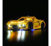 Juego de luces LED compatible con Lego Chevrolet Corvette Stingray 42205 (no modelo), juego de iluminación decorativa compatible con Lego Chevrolet Corvette Stingray juguete creativo